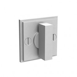 Merit 43256RECC/43257RECC Warrington Collection Rectangular Thumbturn w/ 3/16" Spindle On Screwless Square Backplate