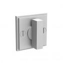  43257REC-PN Warrington Collection Rectangular Thumbturn w/ 3/16" Spindle On 1.25" Square Backplate