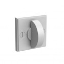  44257-SBLK Warrington Collection Modern Thumbturn w/ 3/16" Spindle On 1.25" Square Backplate