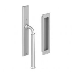 Merit 510-LNS-2 Decorative Rectangular Escutcheon (3/8" thick) Lift & Slide - Lever, Interior Plate & Exterior Flush Pull