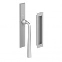  518-LNS-2-AGB Double Stepped Escutcheon (3/8" Thick) Lift & Slide - Lever, Interior Plate & Exterior Flush Pull