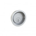  11726PCE-2 AB Contemporary Round Flush Pull For Mortise Cylinder