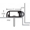 NGP 170VA-12 Aluminum Vinyl Perimeter Seal w/ Concealed Fastener
