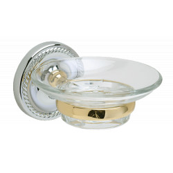 Pamex BS8 La Quinta Collection Soap Holder w/ Glass Dish