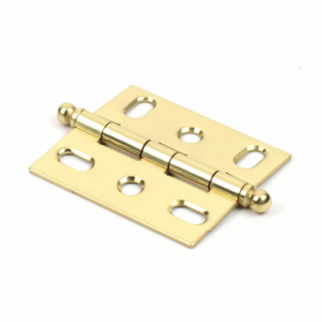 Century 72042-3 Solid Brass Cabinet Hinge, Polished Brass