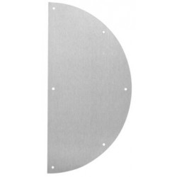 Burns Manufacturing 59 Half Moon Shaped Decorative Wrought Push Plate, .050 Thick