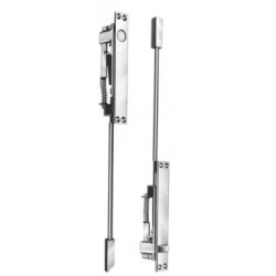 Burns Manufacturing 7845 Non-Handed Self-Latching Flush Bolt Set - Metal Door