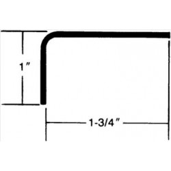 Burns Manufacturing 301 "L" Shaped 90° 1" × 1-3/4" I.D. Door Edging