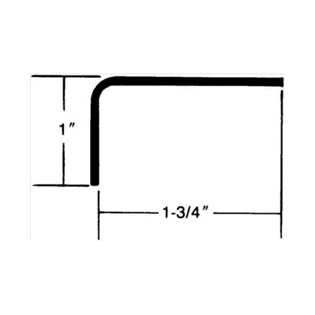 Burns Manufacturing 301 "L" Shaped 90° 1" × 1-3/4" I.D. Door Edging