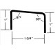 Burns Manufacturing 304 "U" Shaped 87° & 93° 1” × 1-3/4” I.D. x 1” Door Edging