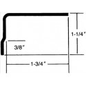  30642 US10B/613 "L" Shaped w/ Overlap 90° 1-1/4" x 1-3/4" I.D. Door Edging