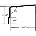 Burns Manufacturing 307 "L" Shaped w/ Overlap 93° 1-1/4" x 1-3/4" I.D. Door Edging