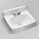 Ceco 550 Rectangular Service Lavatory Sink 20"x18", White Finish