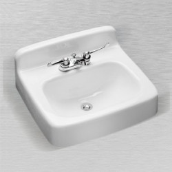 Ceco 550 Rectangular Service Lavatory Sink, 20"x18", White Finish