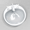  596-10 Round Lavatory Sink, 19"x19", Self Rimming
