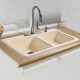 Ceco 725 Self Rimming Double Bowl Kitchen Sink 33"x22"x7.5"