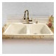 Ceco 746 Self Rimming Kitchen Sink 33"x22"x9 3/4", Double Bowl