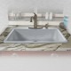 Ceco 753 Self Rimming Kitchen Sink 33"x22"x9", Single Bowl