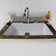 Ceco 754 Tile Edge Kitchen Sink 33"x22"x9", Single Bowl