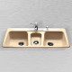 Ceco 797 Kitchen Sink, 43"x22"x8", Self Rimming, Triple Bowl