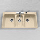 Ceco 798 Tile Edge Kitchen Sink, 42"x21"x8", Triple Bowl