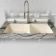 Ceco 744-UM Double Bowl Kitchen Sink, Undermount 43"x19.5"x10"