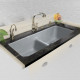 Ceco 744-UM-LD Low Dam Double Bowl Undermount Kitchen Sink, 44"x19.5"x10"