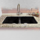 Ceco 746-UM-5 Equal Double Bowl Undermount Kitchen Sink, 33"x22"x9.75"
