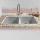 Ceco 746-UM-5 Equal Double Bowl Undermount Kitchen Sink, 33"x22"x9.75"
