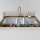 Ceco 798-UM Triple Bowl Undermount Kitchen Sink, 42"x19"x8"