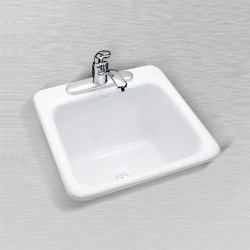Ceco 807 Laundry Sink, 22"x21"x12", Self Rimming, 2 Hole