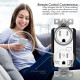 Topgreener ZW15RM-PLUS, In-Wall Smart Z-Wave Outlet with Energy Monitoring - White