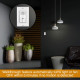Topgreener TDOS5-JD In-Wall PIR Occupancy/Vacancy Dual Load Motion Sensor Switch, No Neutral Wire Required - White