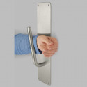 Rockwood AP1007US32D Hands-Free Arm Pull with Plate, Stainless Steel