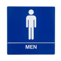 Trimco 5 Restroom Signage, Braille White on Blue