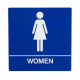 Trimco 5 Restroom Signage, Men, Braille, White on Blue