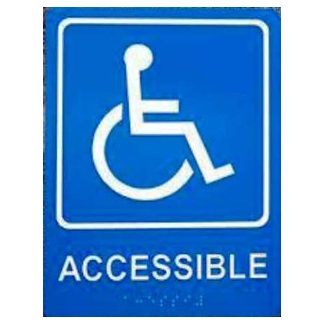 Trimco 751 8" Square - Handicap Signage, Braille