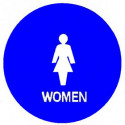 Trimco 754 12" Circle – Women Restroom Signage