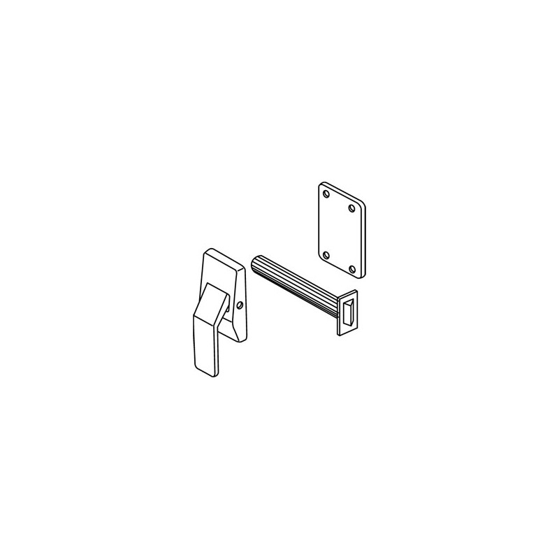 Trimco 1562AE Push/Pull Latch, Tubular,Exit/Entrance, Lever Down