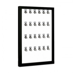 KeyStand 24-MNF Framed Bolted Metal Hook with Number Plate and Hidden Hangers for Executive Office