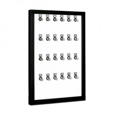 KeyStand MWF Framed Bolted Metal Hook with Number Plate and Hidden Hangers for Executive Offices