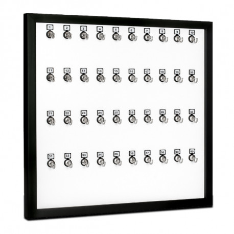 KeyStand 40-MWF Framed Bolted Metal Hook with Number Plate and Hidden Hangers for Executive Office