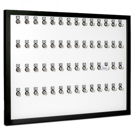 KeyStand 56-MWF Framed Bolted Metal Hook with Number Plate and Hidden Hangers for Executive Office