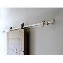 AHI 500 Barn Door System w/ 72" Standard Track, 304 Grade Stanless steel Material, Stainless steel Finish