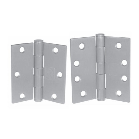 PBB PB51 5-Knuckle Standard Weight Full Mortise Template Plain Bearing Stainless Steel Hinge