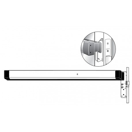 Adams Rite 84034LRM2-373A36B Series (Life-Safety) Narrow Stile Mortise Exit Device