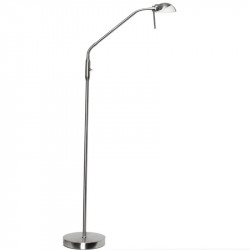 Dainolite 216F Halogen Floor Lamp, Satin Chrome Finish