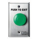 Alarm Control TS One N/O and One N/C Contact, 1-1/2”, “PUSH TO EXIT”, Single Gang, Stainless Steel Wall Plate