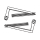 Cal-Royal 8625-LH Series Parts & Accessories, Angle Pull Arm, Left Handed, 0” to 4” reveal