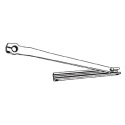 Cal Royal 8626-ARM ALUM Optional Straight Pull Arm, Non-Handed, For 0" to 6" Reveal, For 8600 Series